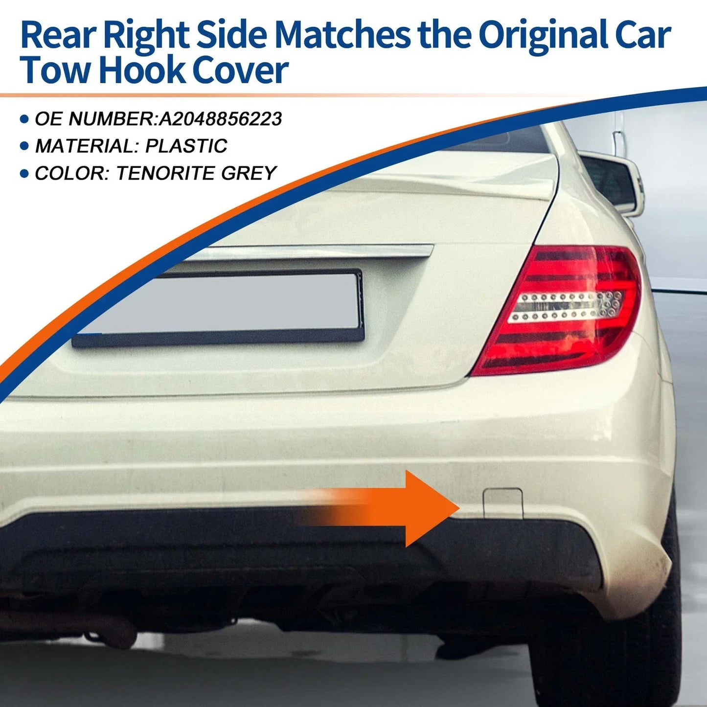 Rear Right Tow Hook Cover for Mercedes-Benz C-Class AMG (2012-2015)