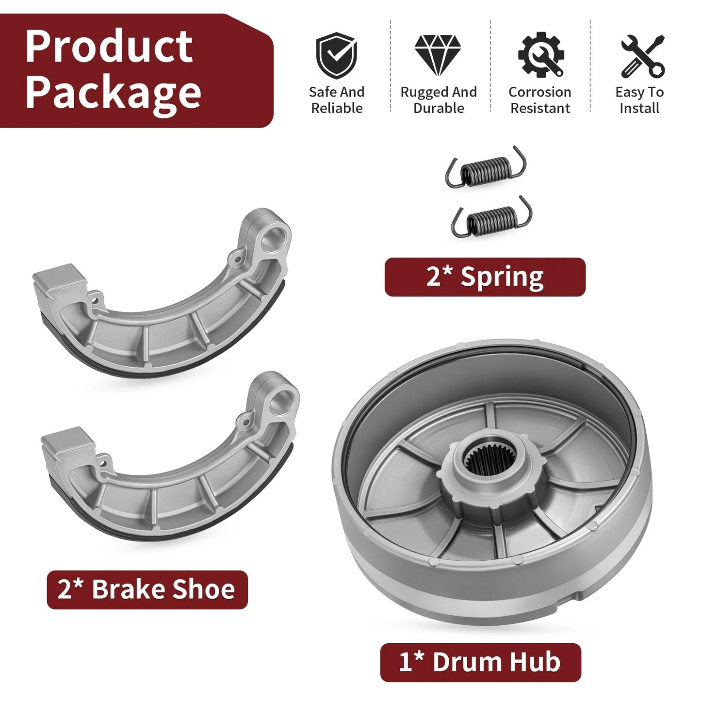 Rear Brake Drum Hub for Honda Foreman 450 TRX450FE TRX450FM (1998–2004)