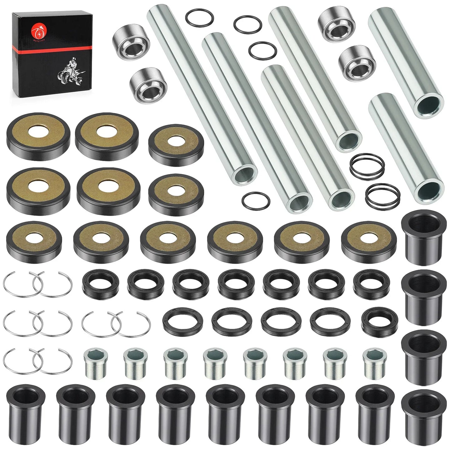 Rear U/L A-arm Bushing Shaft Kit 2 x Honda Rincon TRX650 TRX680 (2003–2013)