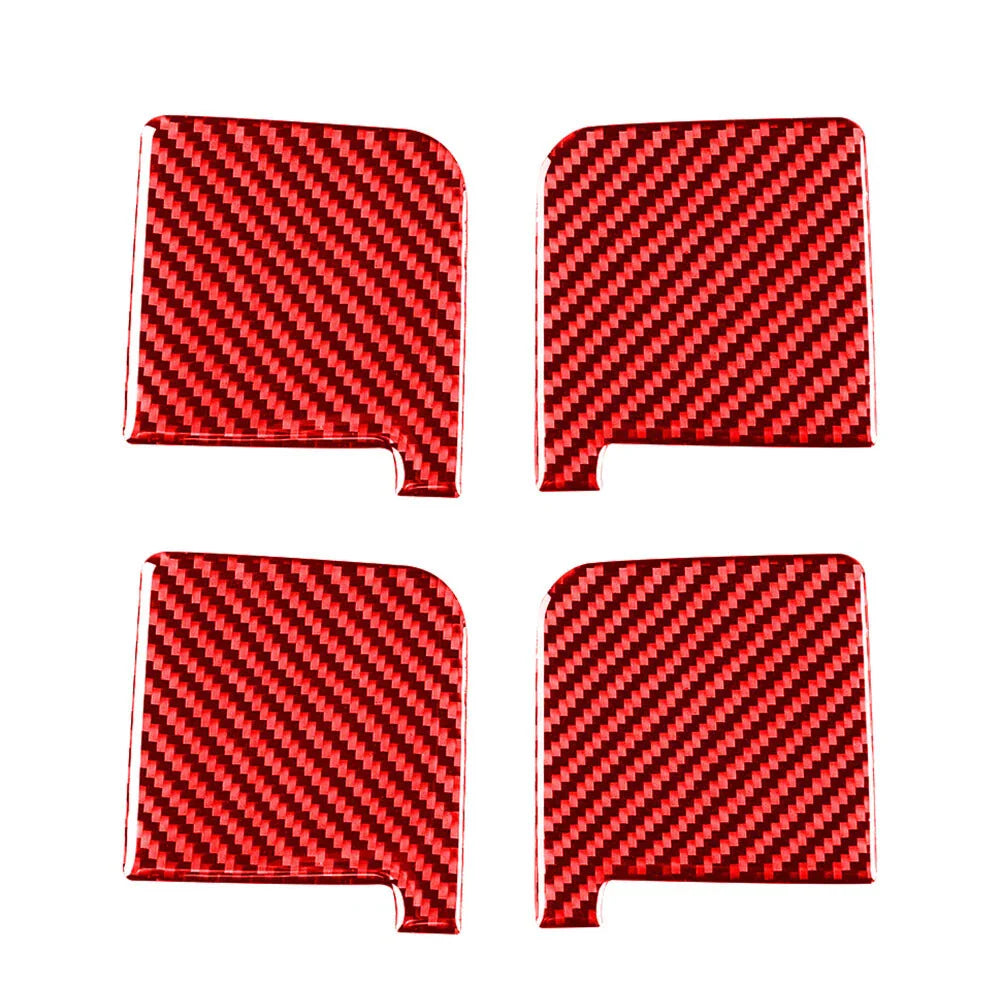 4 x Red Carbon Fiber Door Handle Bowl Covers for Toyota Tundra (2014-2021)