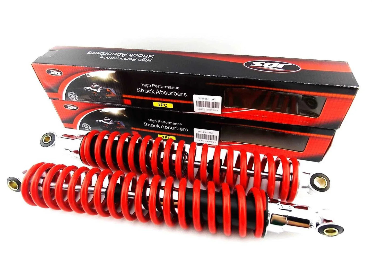 400mm Red/Chrome Rear Shock Absorbers for Honda XL185