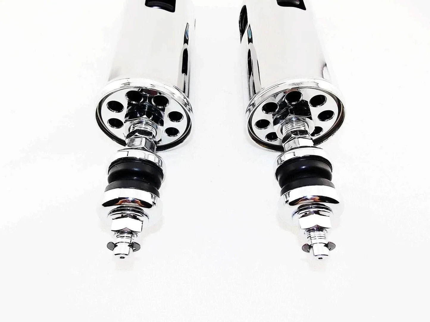Chrome Rear Shock Absorbers for Harley Davidson FXSTS Softail Springer (00-06)