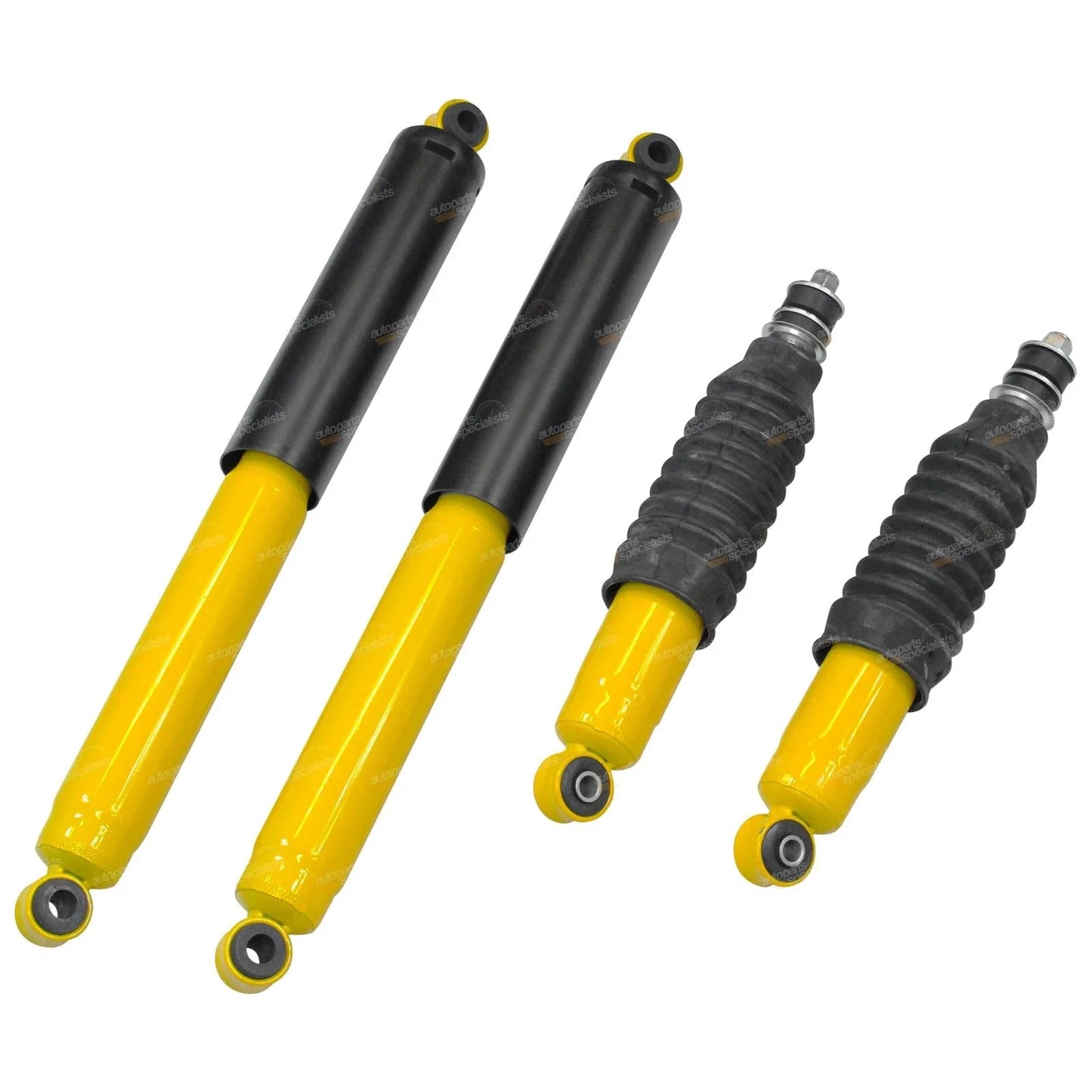 Front & Rear Raised Shock Absorbers Kit for Nissan Navara D22 4x4 (1997 - 2016)