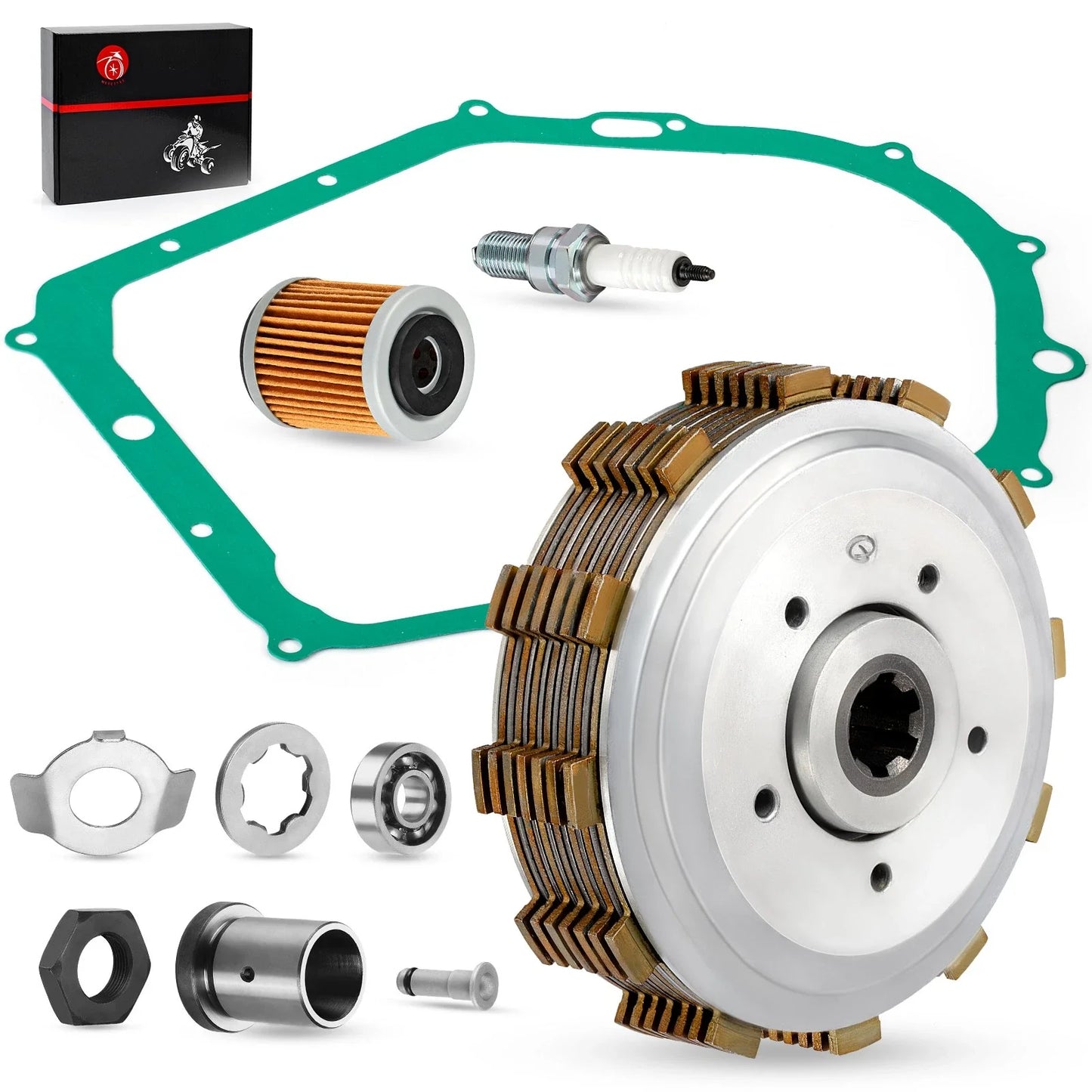 Heavy Duty Clutch Assembly w/ Gasket LOCK WASHER for Yamaha Big Bear 350 (1986–1999)