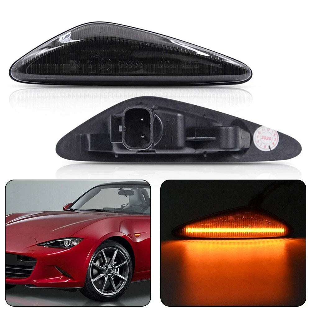 Smoke / 2x / Dynamic LED Side Indicator Light for Mazda MX-5 / Fiat 124 Spider