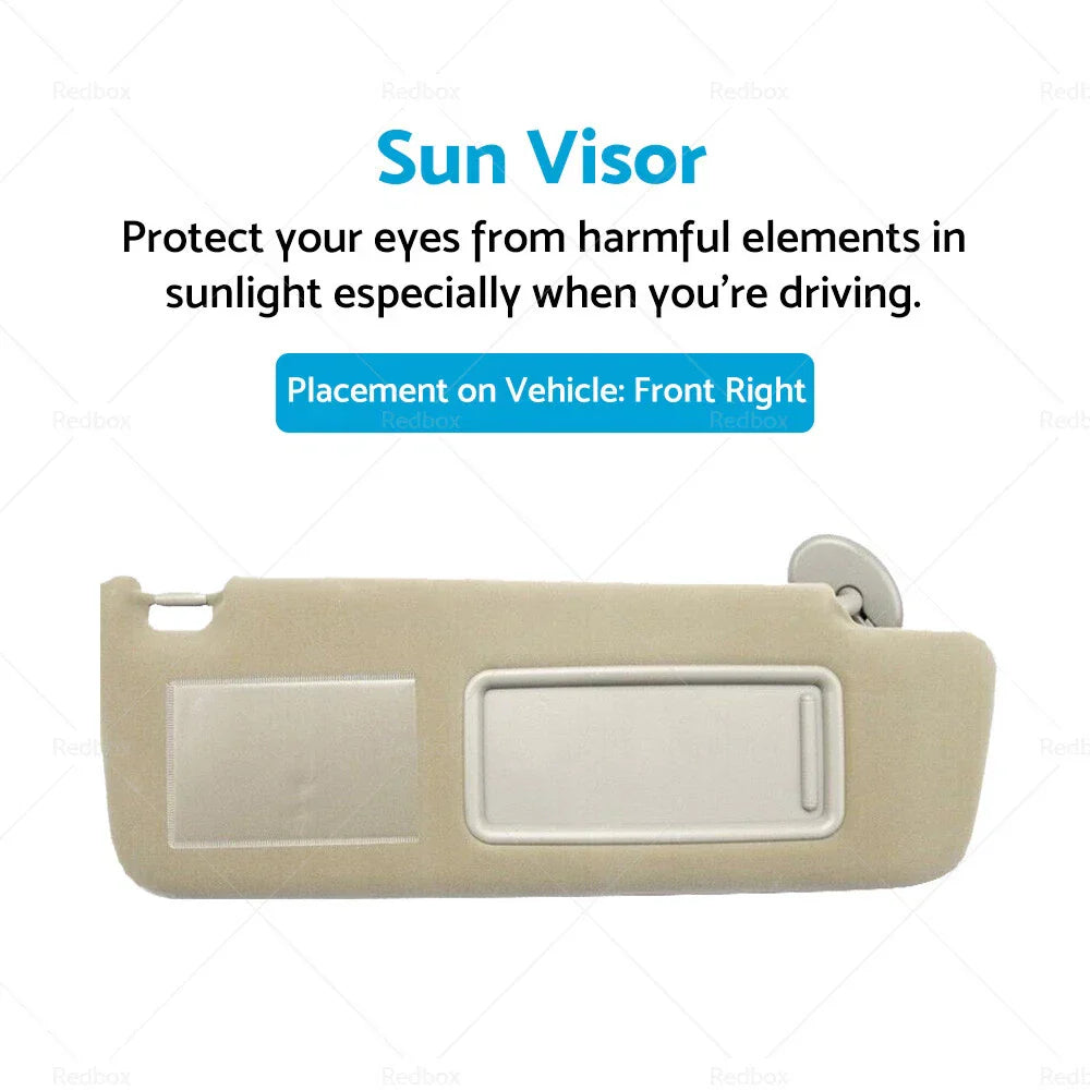 RH Sun Visor for Toyota Prado TRJ120 RZJ120 LJ120 KZJ120 KDJ120 GRJ120 (2003-2009)