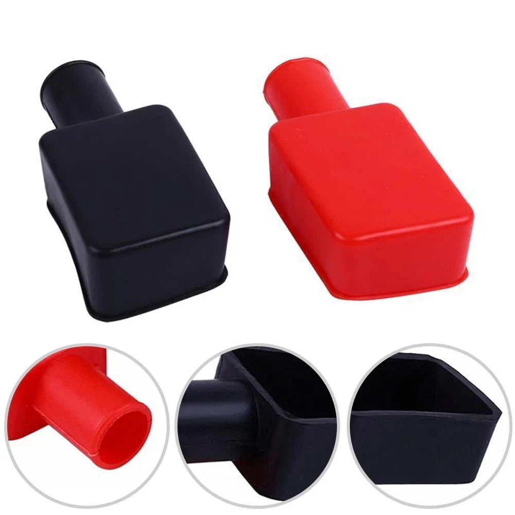 Car Battery Terminal Protective Covers Soft Flexible PVC Red Black Pole Cover