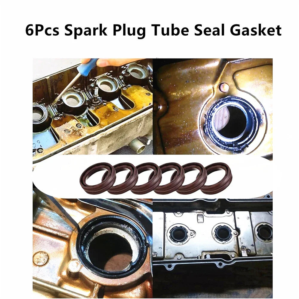 6Pcs Spark Plug Tube Seal Gasket for Wrangler JK JL Gladiator JT (2007-2023)