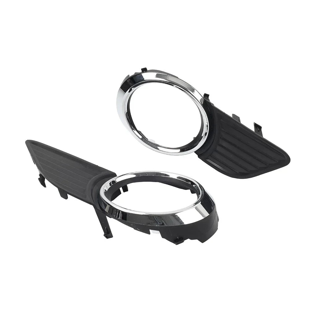 Front Fog Light Bezel Cover Black/Chrome for Toyota Sienna (2011-2017)