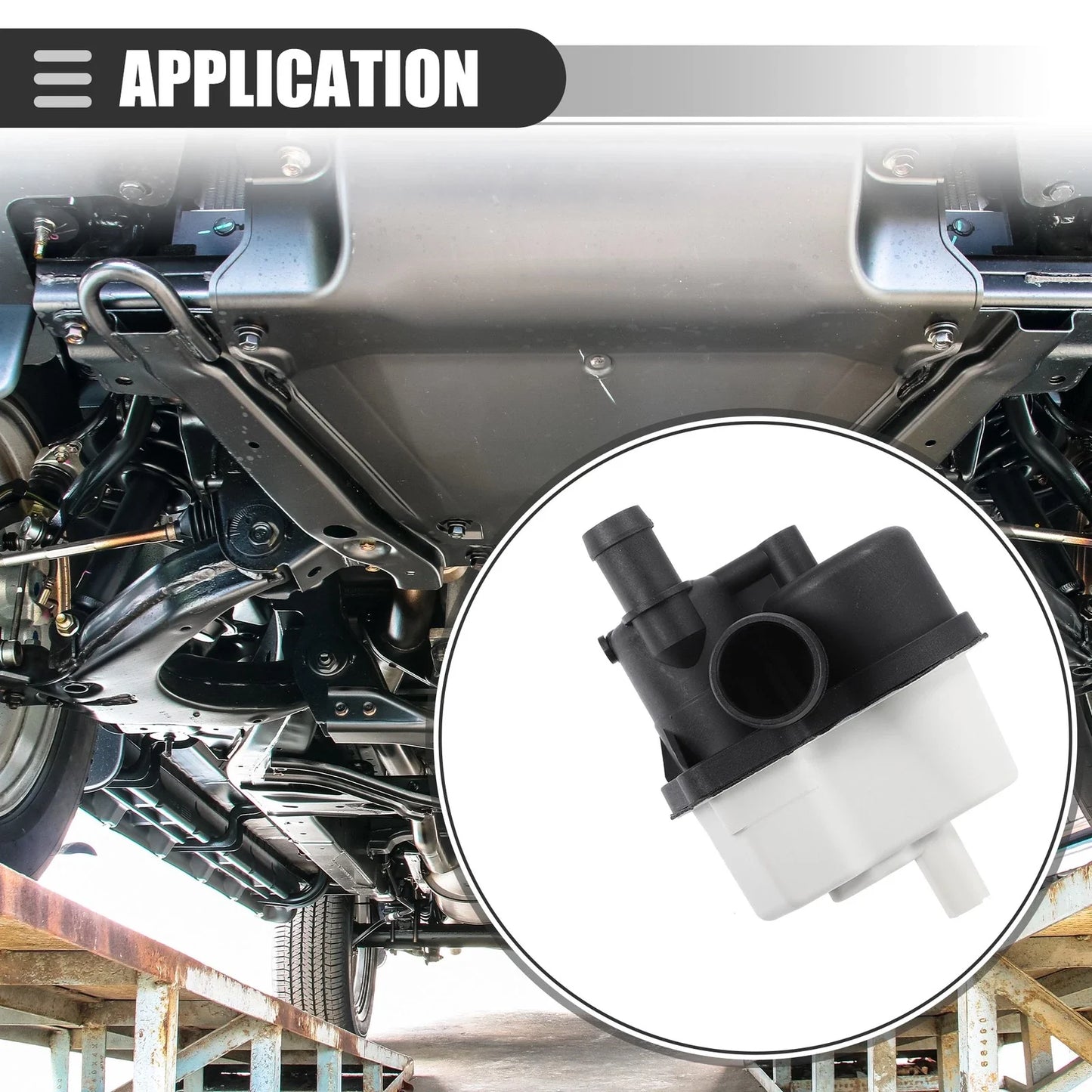 Fuel Vapor Leak Detection Pump for BMW Black White Plastic Metal
