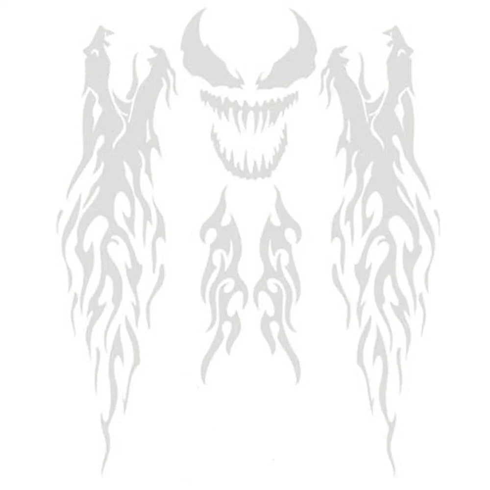 Multicolor Motorcycle Fire Flame Decals for Universal Fit (No Year Specified)
