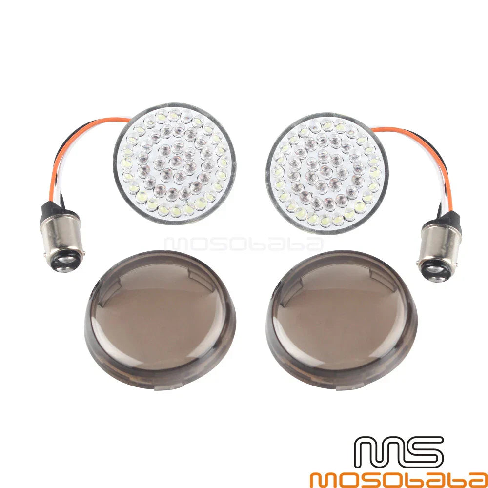 2" LED Turn Signal Lights with 1157 Socket for Harley Touring Softail