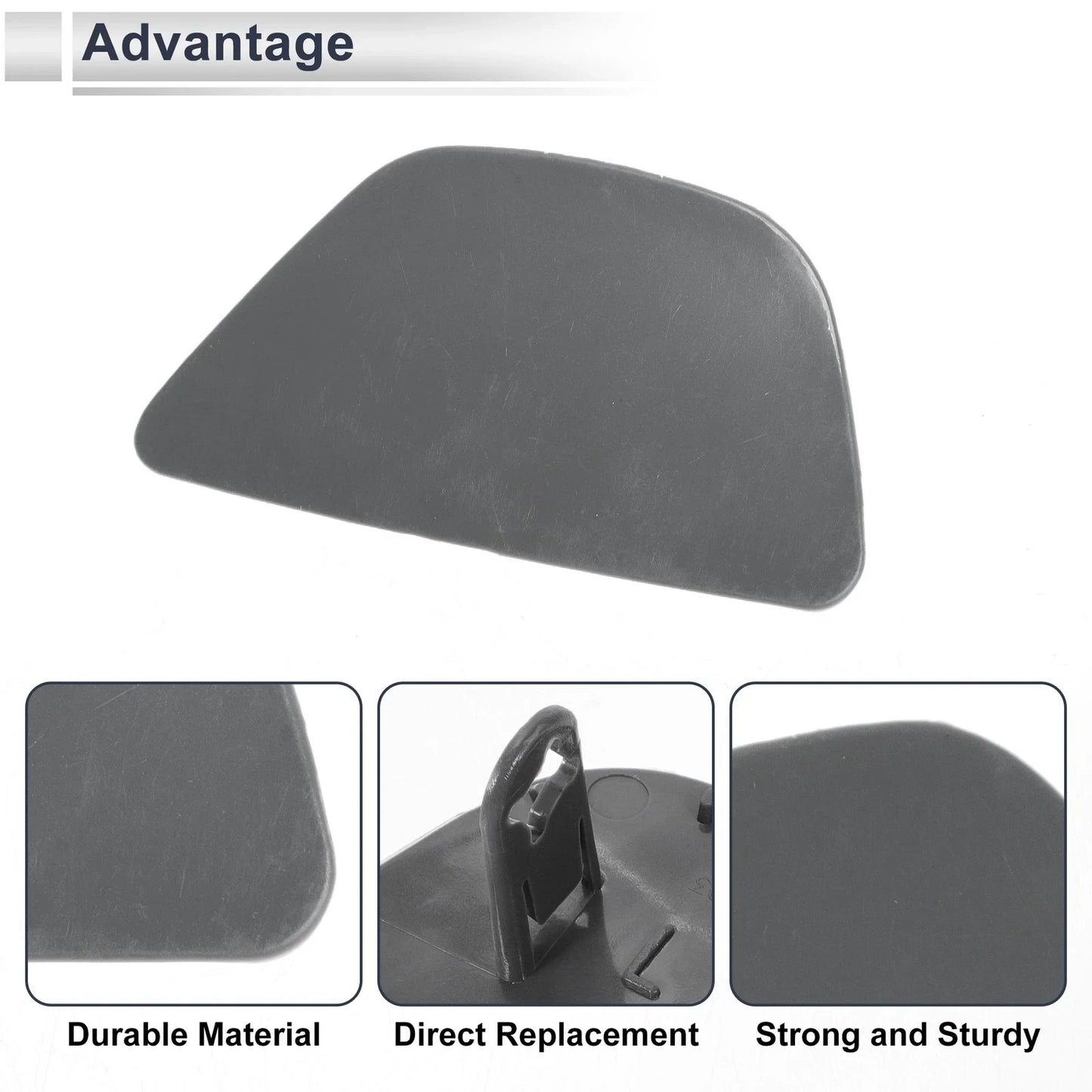 Front Left Side Bumper Headlight Washer Nozzle Cover Cap for BMW 535i Unpainted