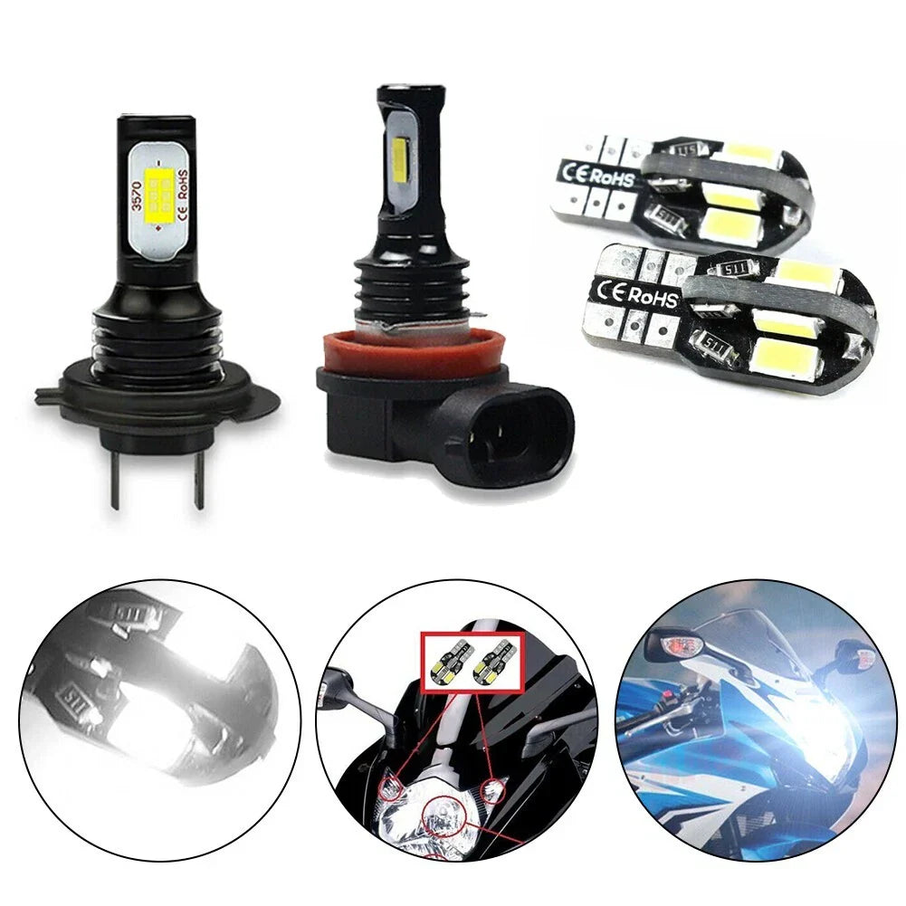 LED 2 x Headlight Parking Light Bulbs White for Suzuki GSXR 600 750 (2011–2020)