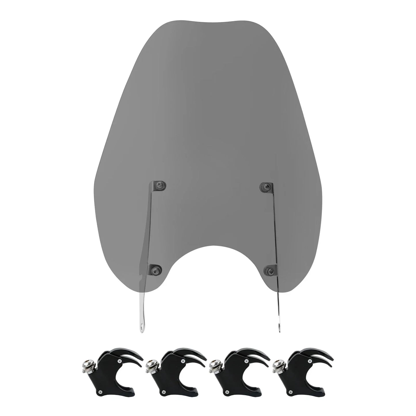 49mm Smoke Windshield Clamps for Harley Breakout, Fat Bob, Low Rider (2018-2024)