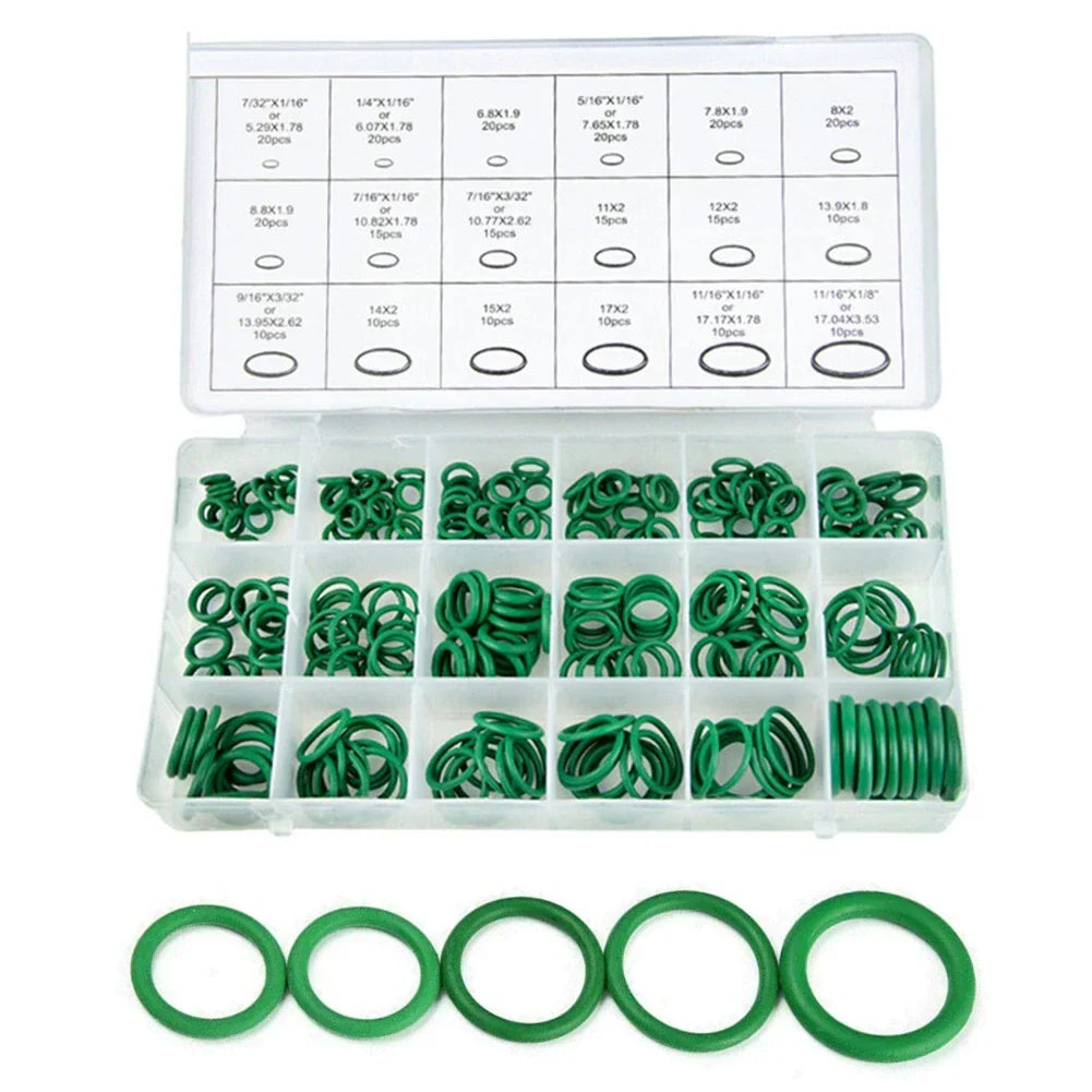 Automotive 270-Piece O-Ring Washer Kit Green Rubber