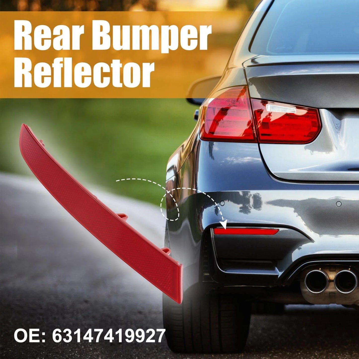 Rear Bumper Reflector Strip Cover Left Side for BMW X3 (2018-2019)