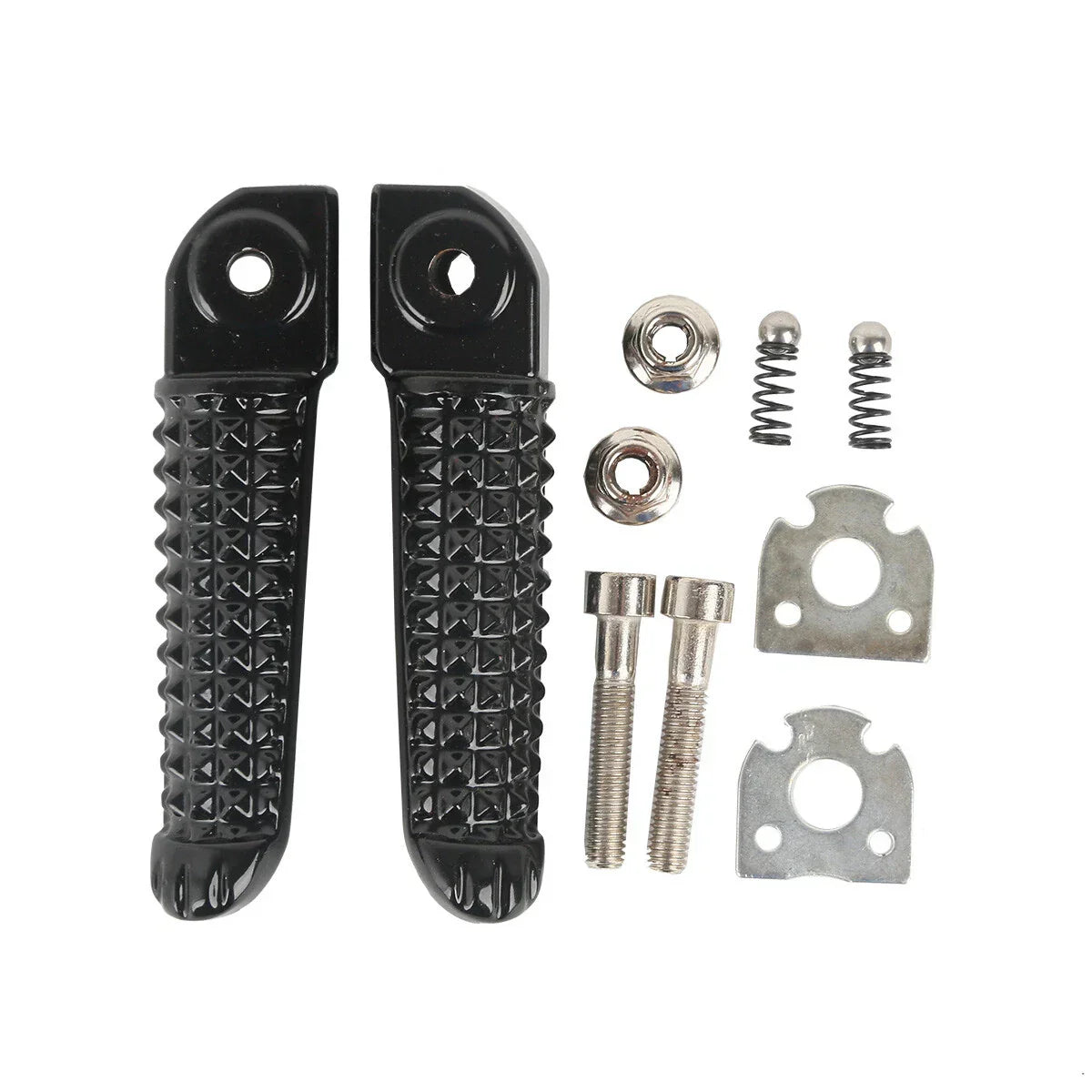 Black Driver Passenger Footpegs for Yamaha YZF R1 R6 (1998-2025) (2003-2020)