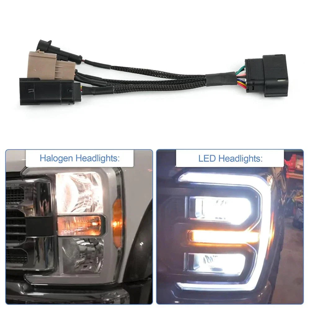 LED Headlight Conversion Adapter Harness for Ford F-250 F-350 (2023-2024)