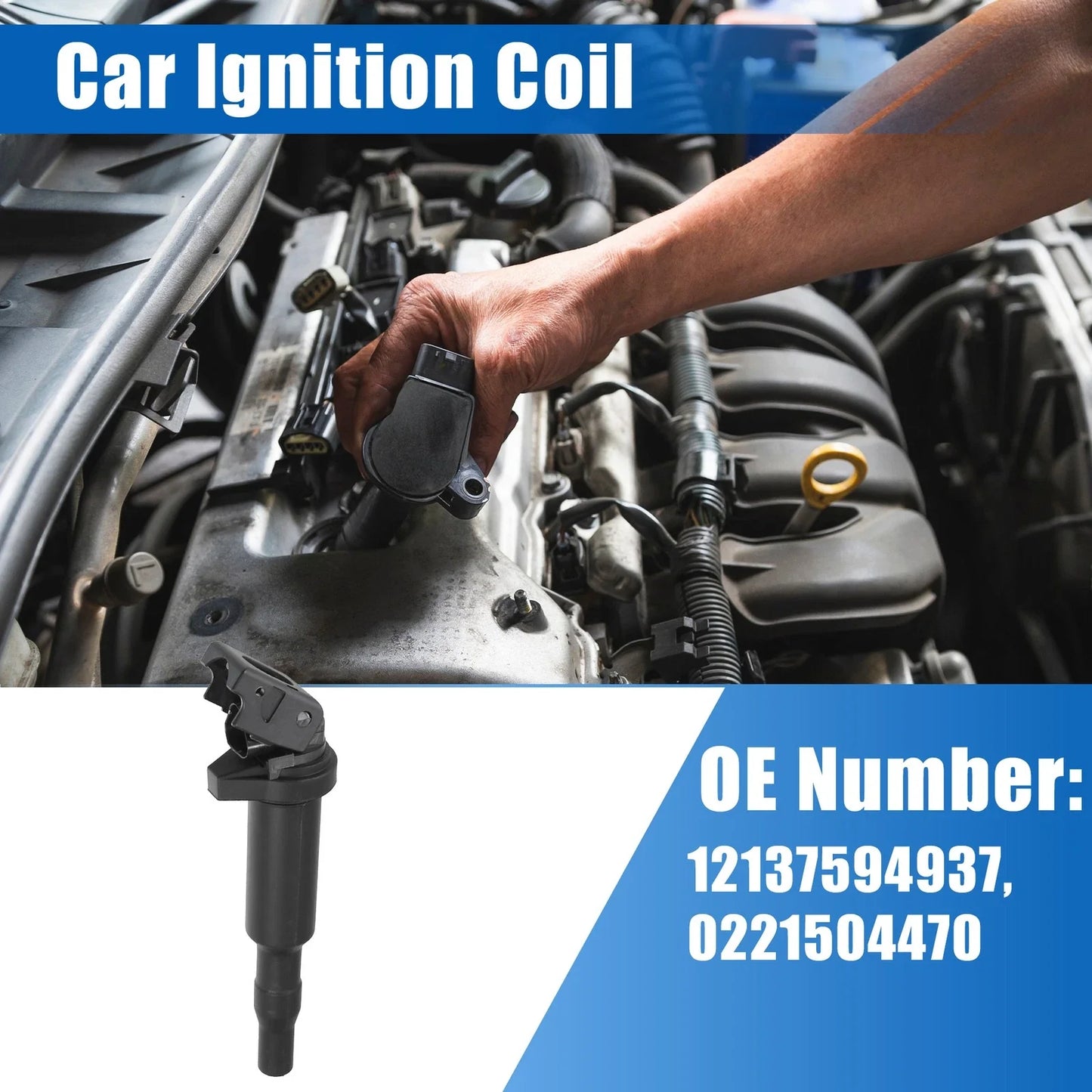 Ignition Coil for BMW Plastic Metal Rubber Black