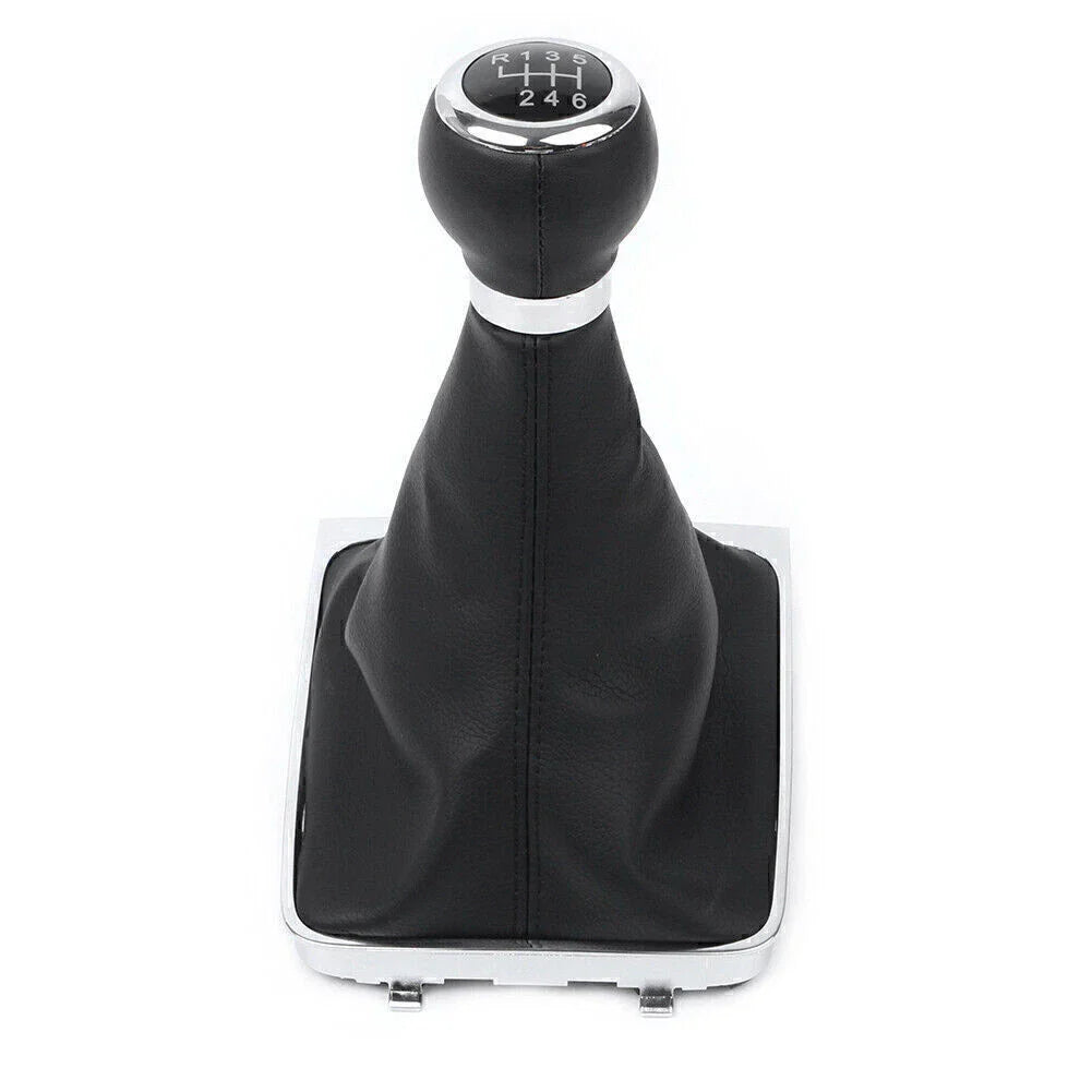 6-Speed Manual Gear Shift Knob w/ Boot Cover for VW Passat B6 (2005-2010)