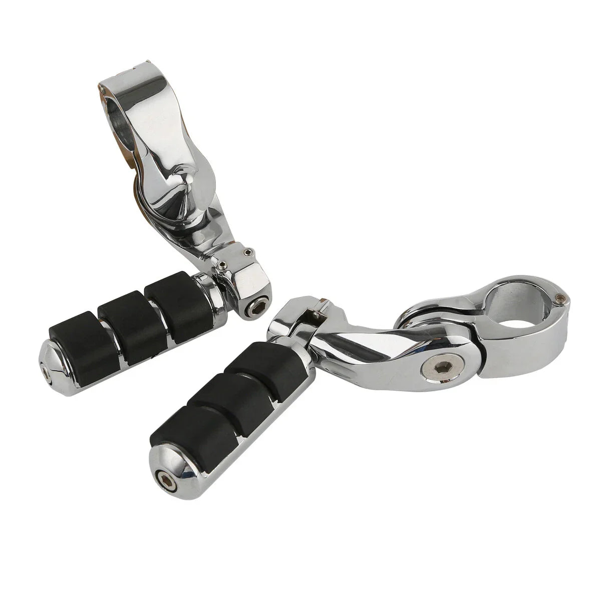 1 1/4" Highway Bar Short Angled Footpegs for Harley Electra Street Glide (2007-2023)