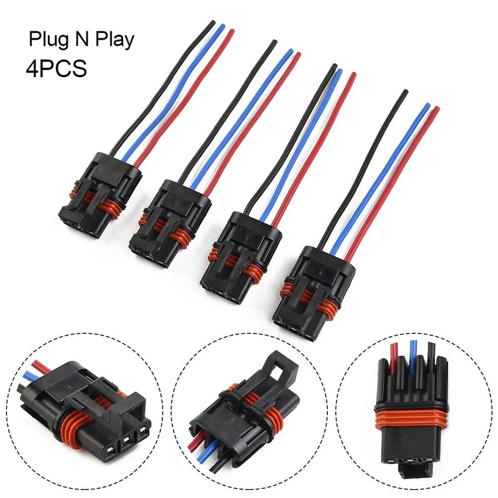 4x Power Bus Bar Plug-Pigtail Wire Plug-Connector Adapter Set for Polaris Pulse