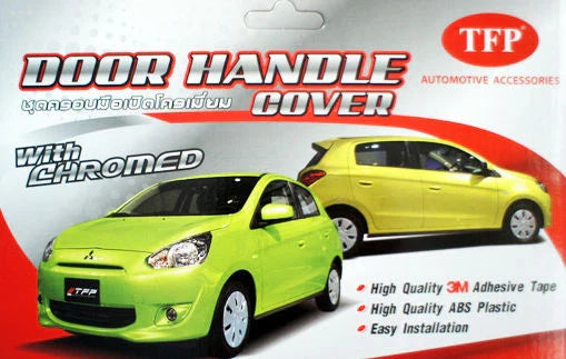 Chrome Door Handle Insert Bowl Trim Cover for Mitsubishi Mirage Space Star (2012)