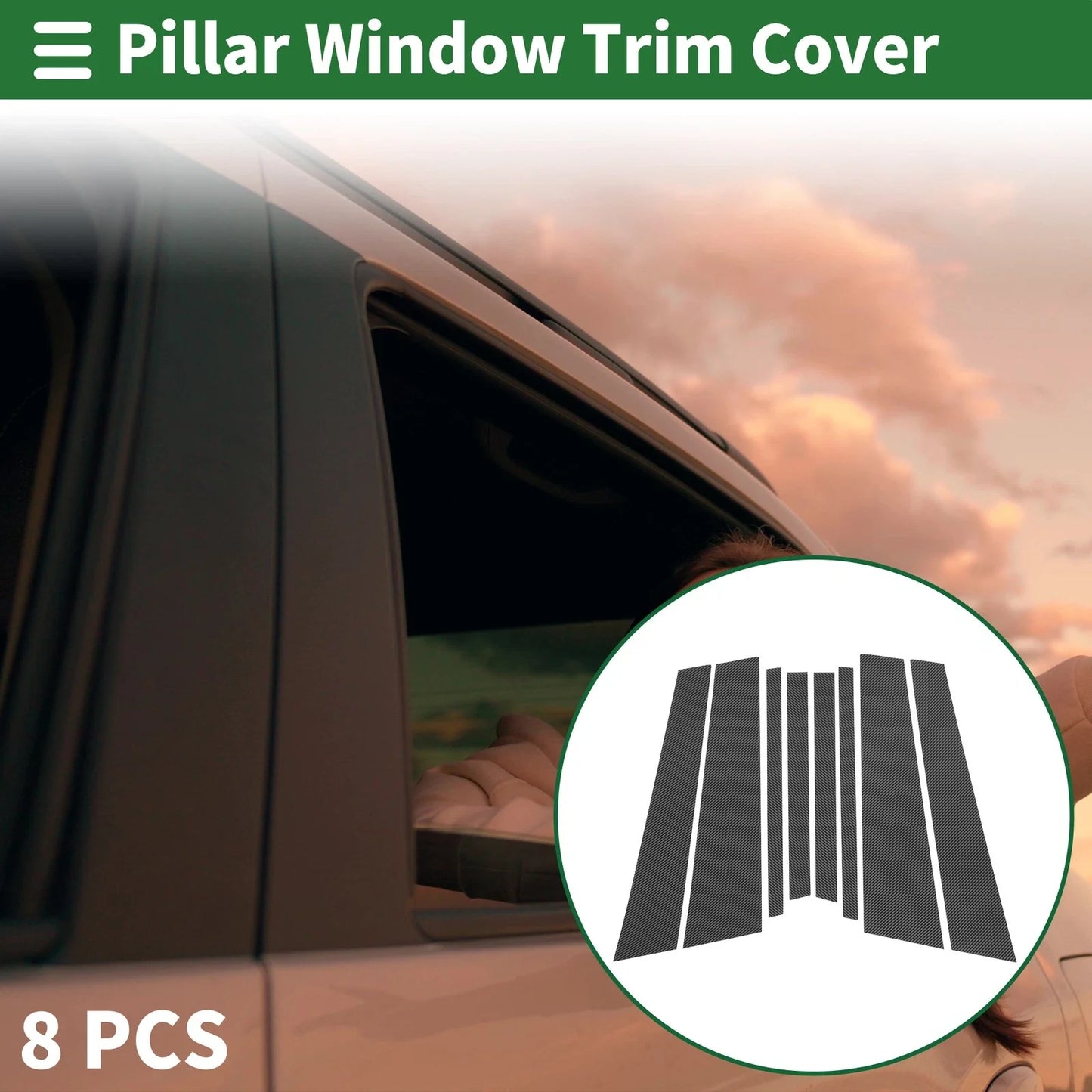 8 x Door Pillar Window Trim for BMW X3 (2018-2024)