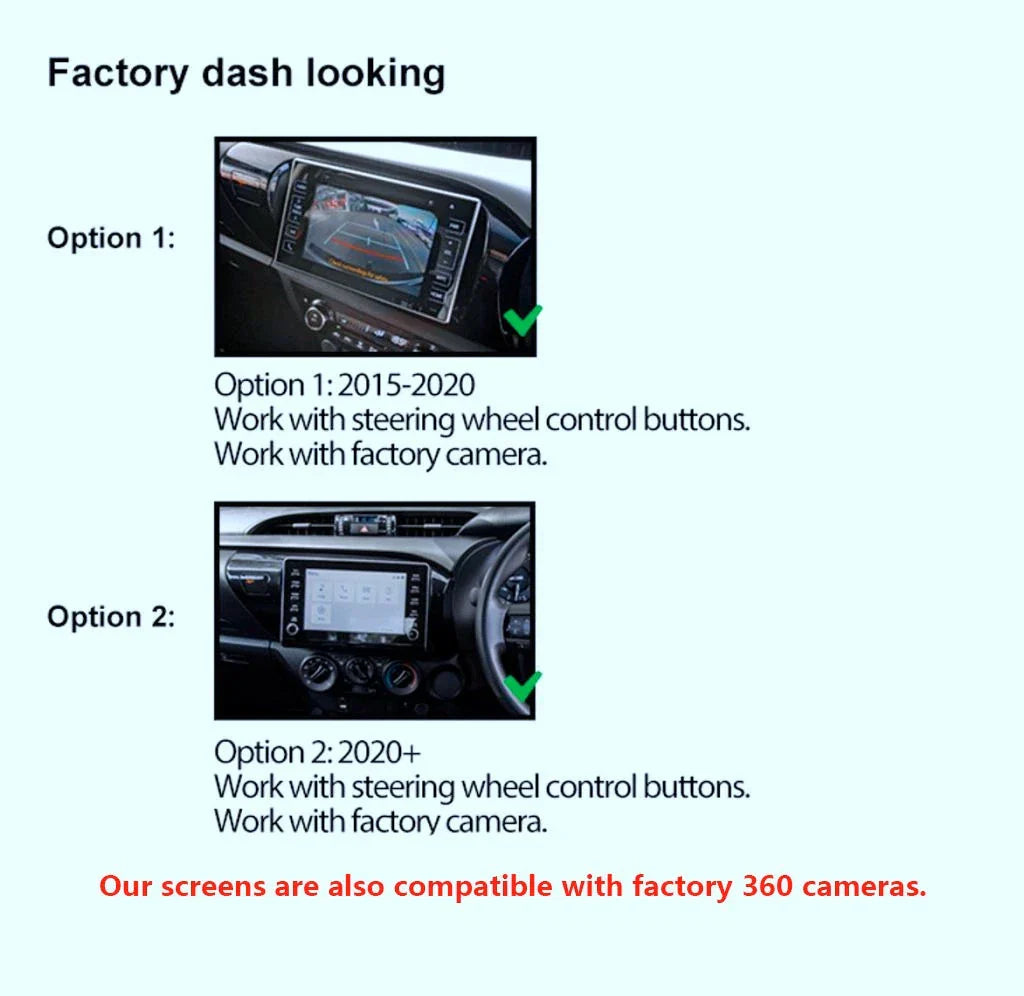 6+128GB Wireless CarPlay/Android Auto Radio for Toyota Hilux N80 (2015-2025)