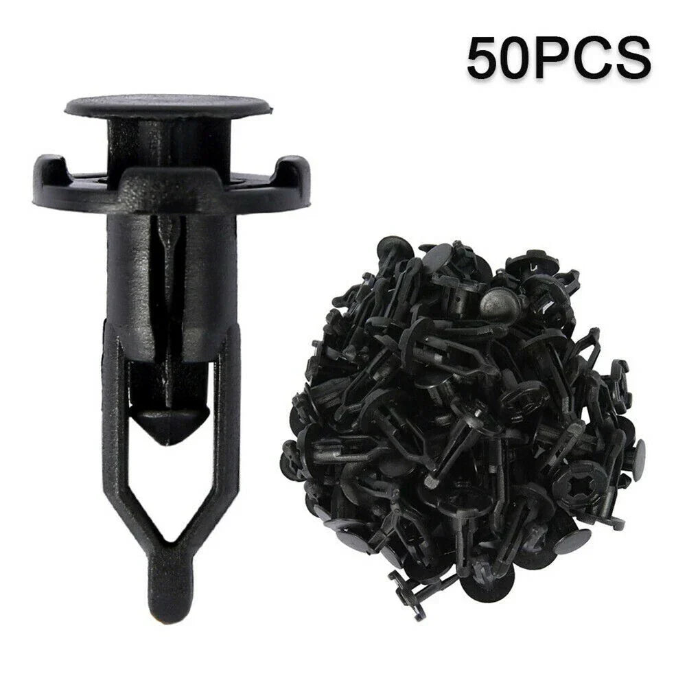 50x9mm Bumper Splash Shield Hood Engine Push Clip Rivet for Ford