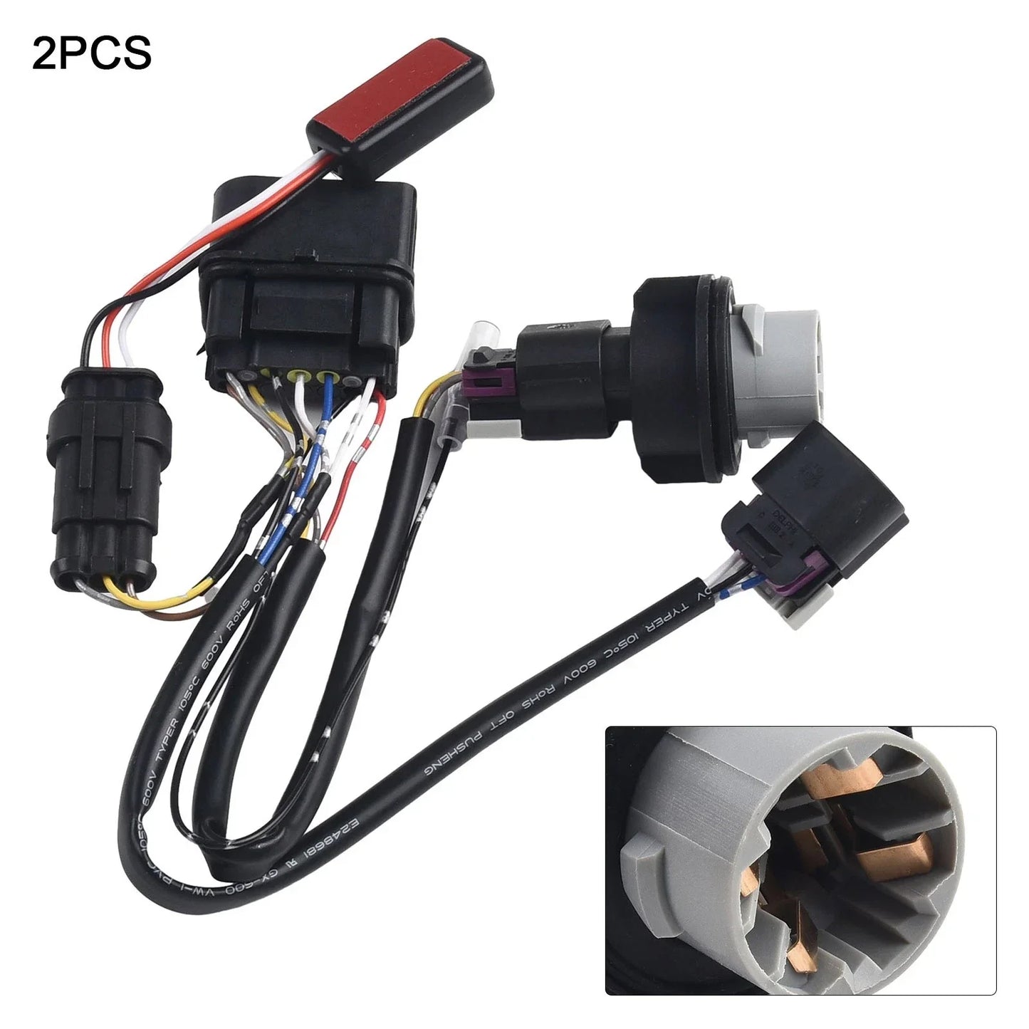 2 x Headlights Conversion Wire for Ram 1500/2500 for Ram 1500/3500 Black