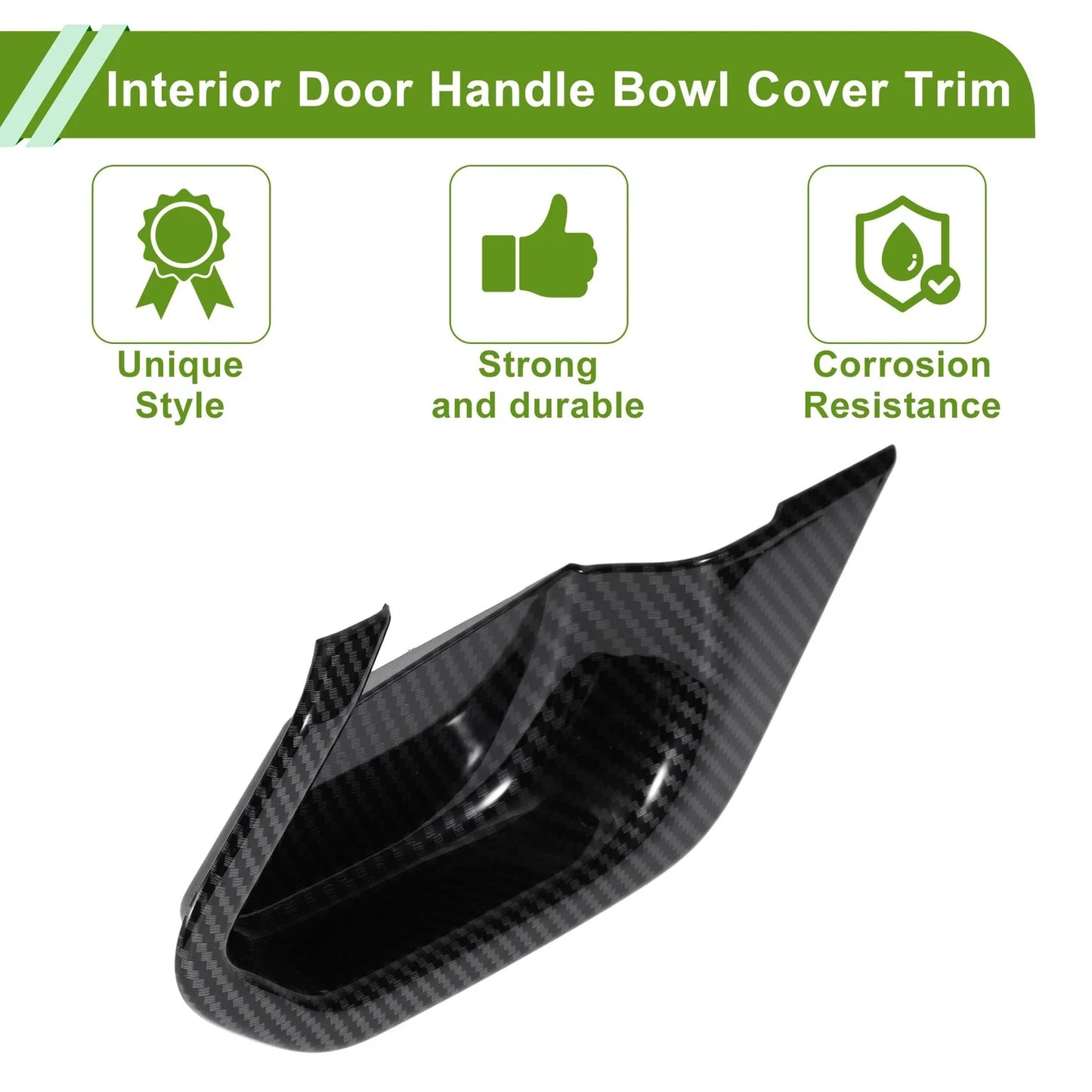Interior Door Handle Bowl Cover Trim 4 x ABS for BMW 5 Series 530i (2024-2025)