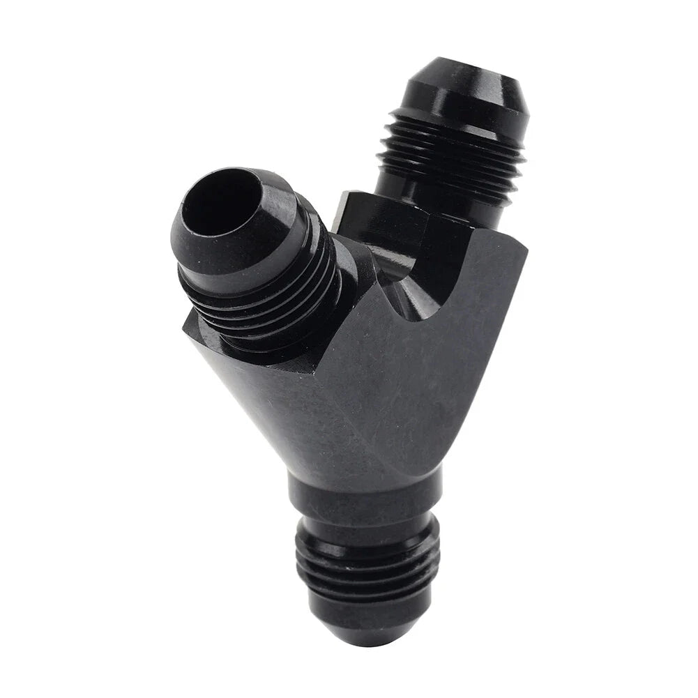 8AN AN8 Black Y Fuel Block Flare Union Fitting Adapter for Car