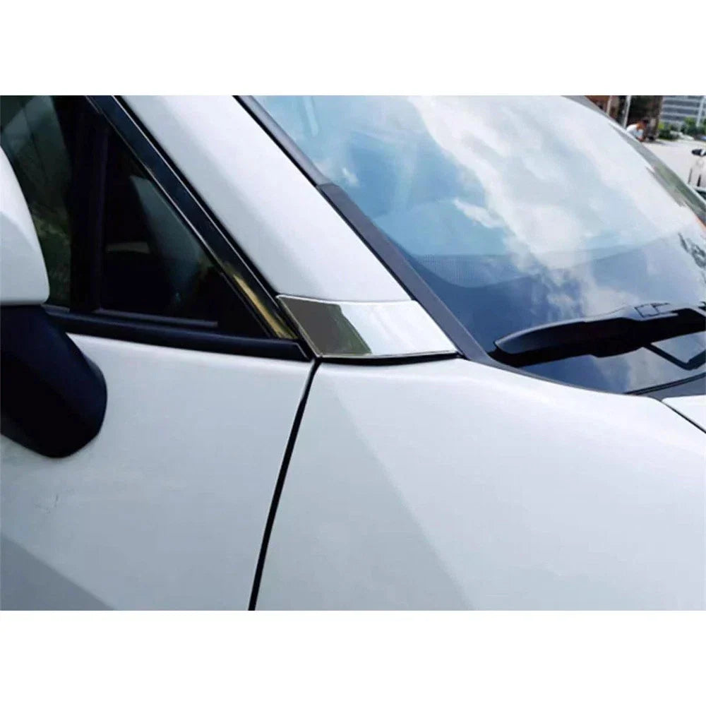 Chrome Front Door A Pillar Trim Covers for Toyota RAV4 (2019-2024)