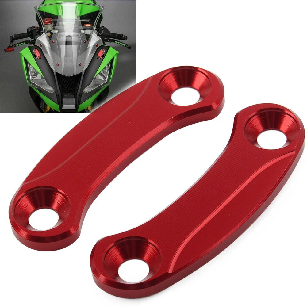 Kawasaki ZX-10R Rearview Mirror Block Off Base Plates Covers (2016-2021)