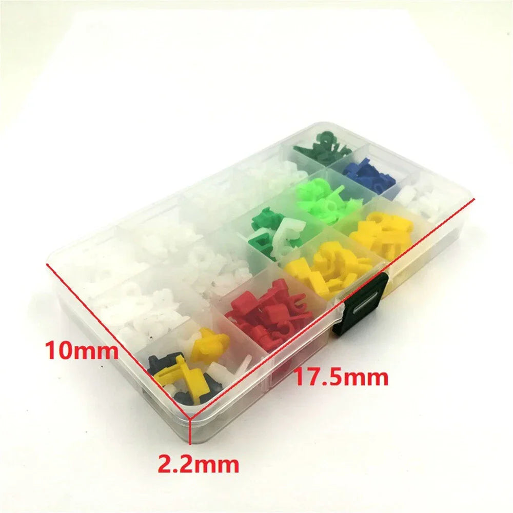 160 x Mixed Plastic Fasteners for Auto Door Lock Rod Clip Retainer Assortment