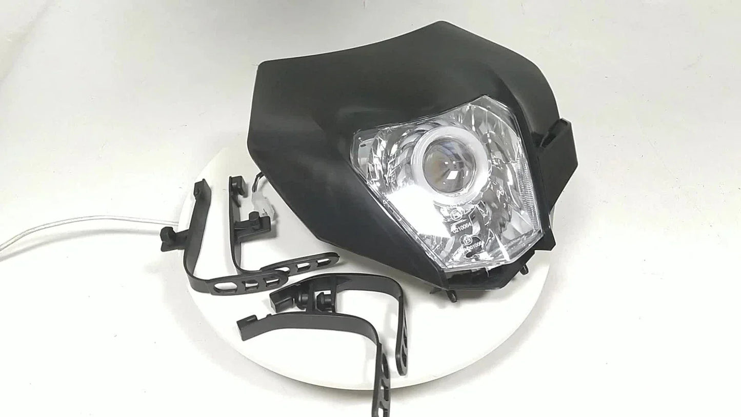 Off Road Black E8 LED Headlight Projector for KTM EXC-F XCW Six Days (2017-2023)