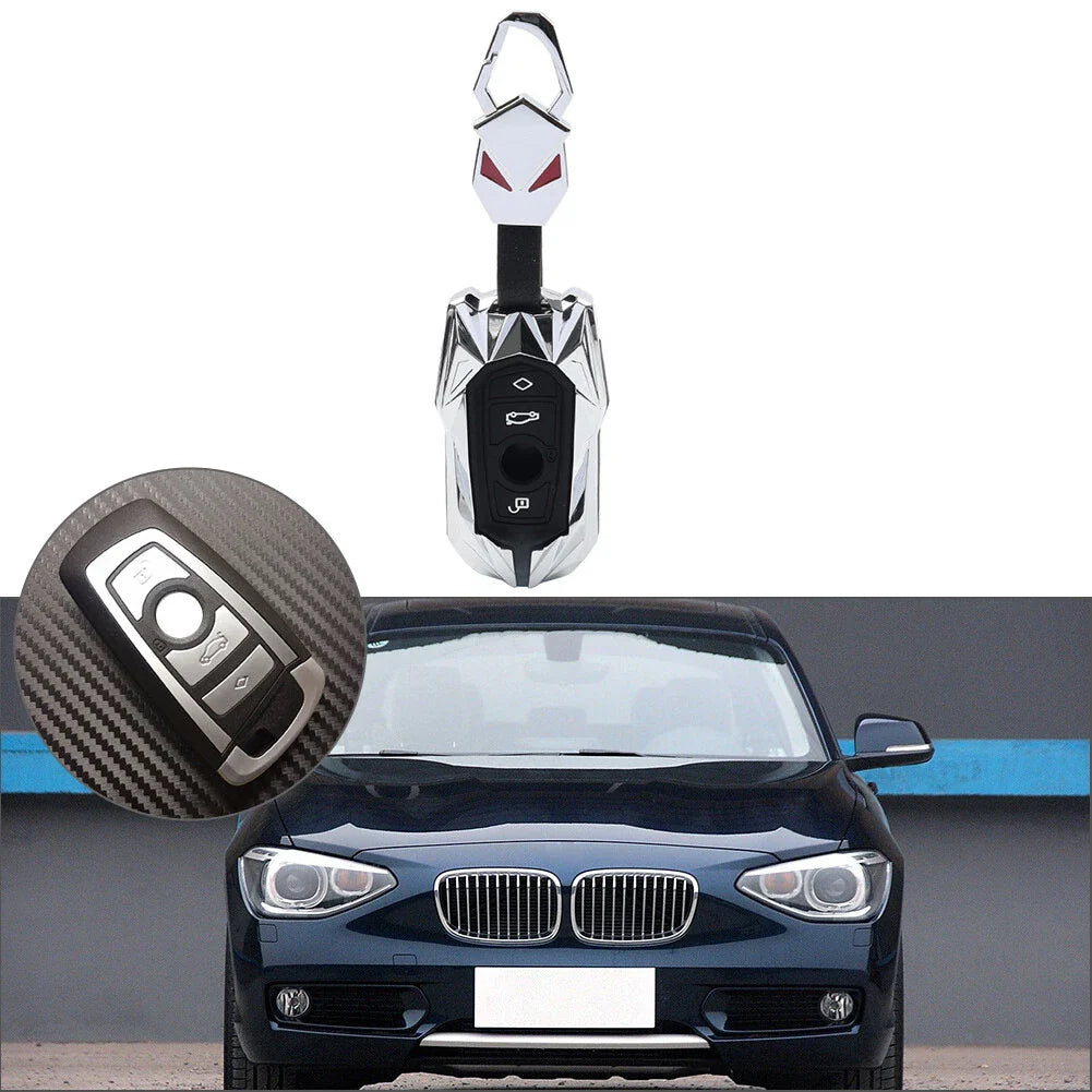 Silver Remote Key Fob Cover for BMW 1 2 3 4 5 6 7 Series X3 X4 M2 M3 M4 M5 M6
