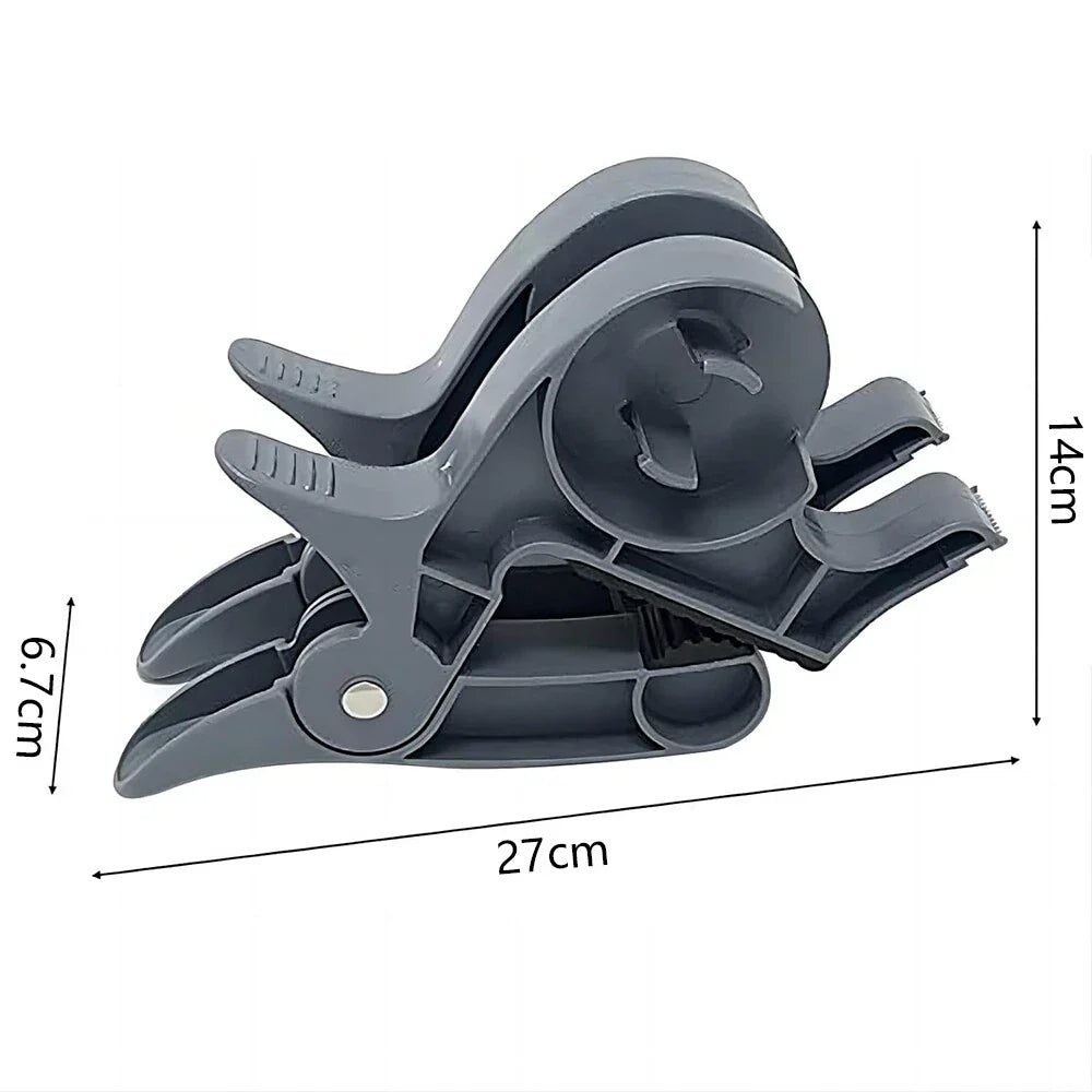Wrapping Paper Clamps with Tape Dispensers for Gift Wrapping - Grey