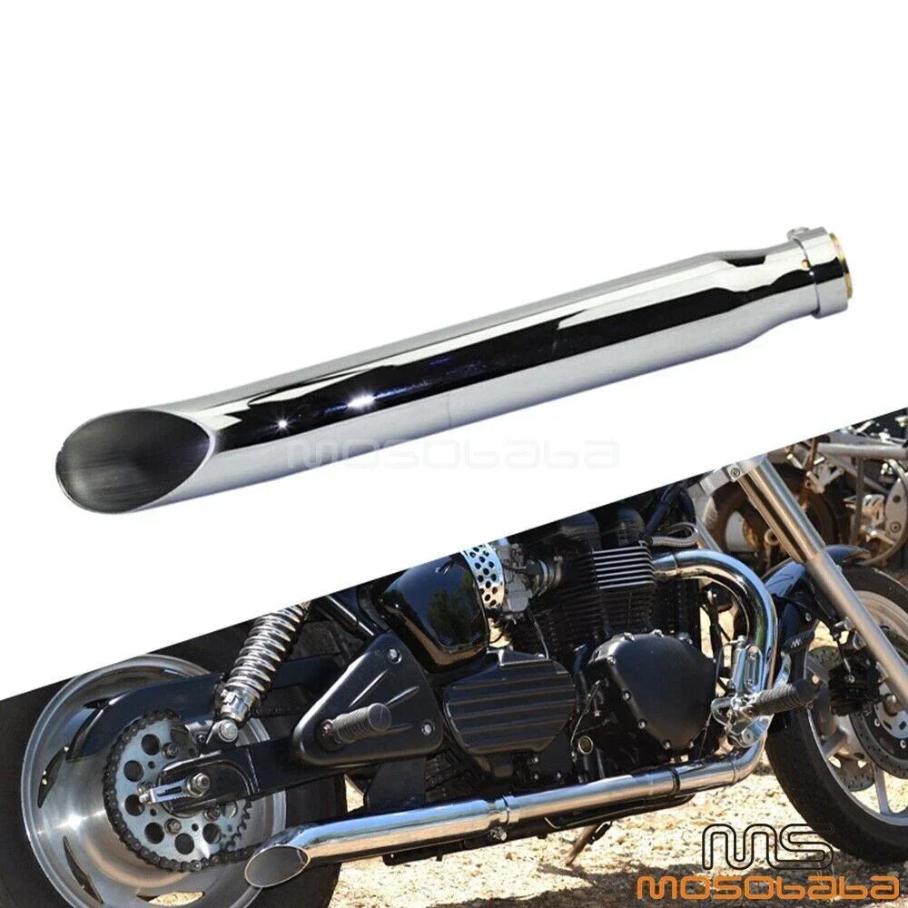 Chrome Muffler Exhaust Pipe Silencer 19" for Harley Road King, Tri Glide