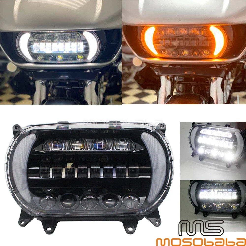 LED Headlight Kit for Harley Road Glide FLTRX FLTRK FLTRXS FLTRU (2015-2020)