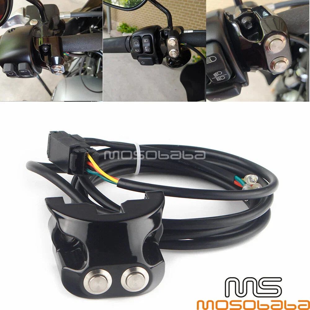 Air Ride Switch Controller 1'' Handlebar Switch for Harley Dyna Fat Bob (2008-2017)