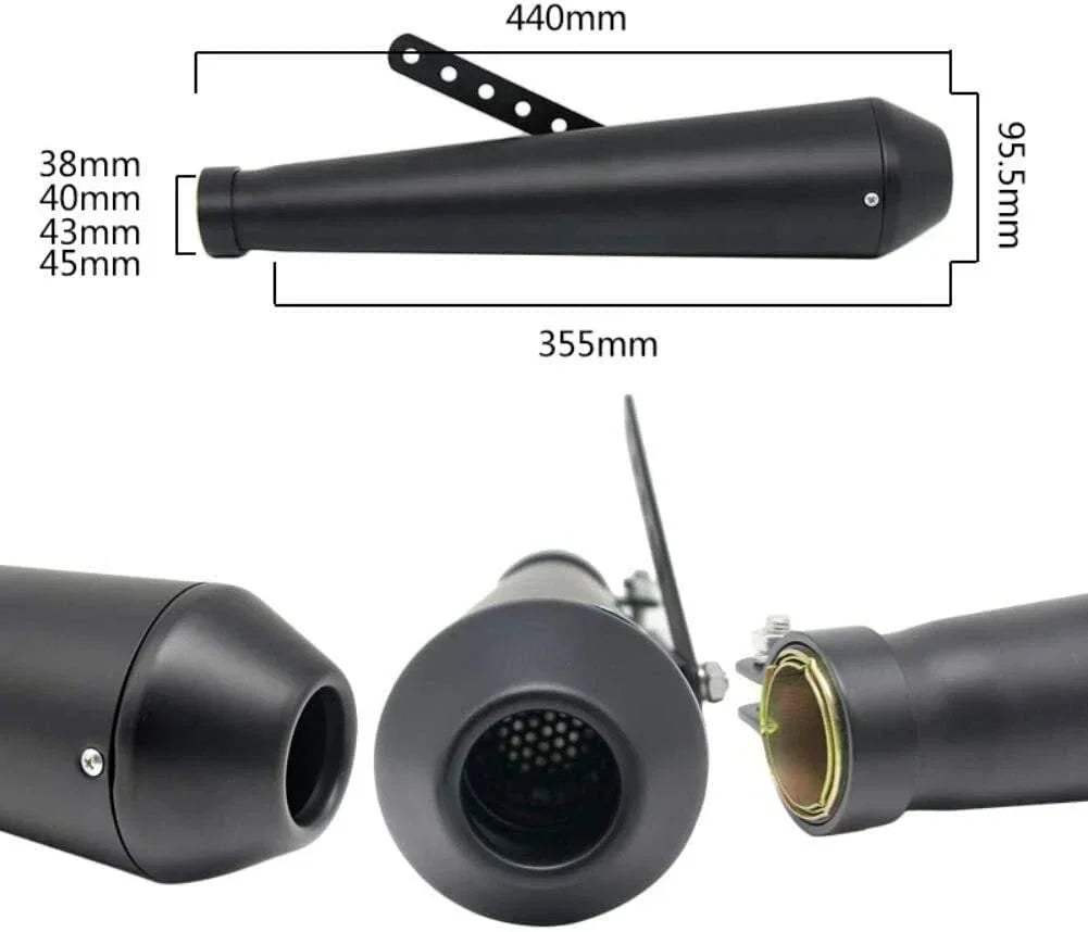 Universal Muffler Exhaust Pipe Slip On 1.5-2" for Motorcycle