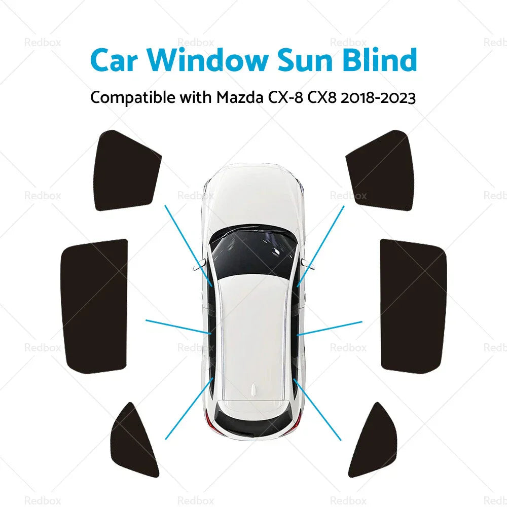 Magnetic Car Window Sun Shade Mesh for Mazda CX-8 2018-2023