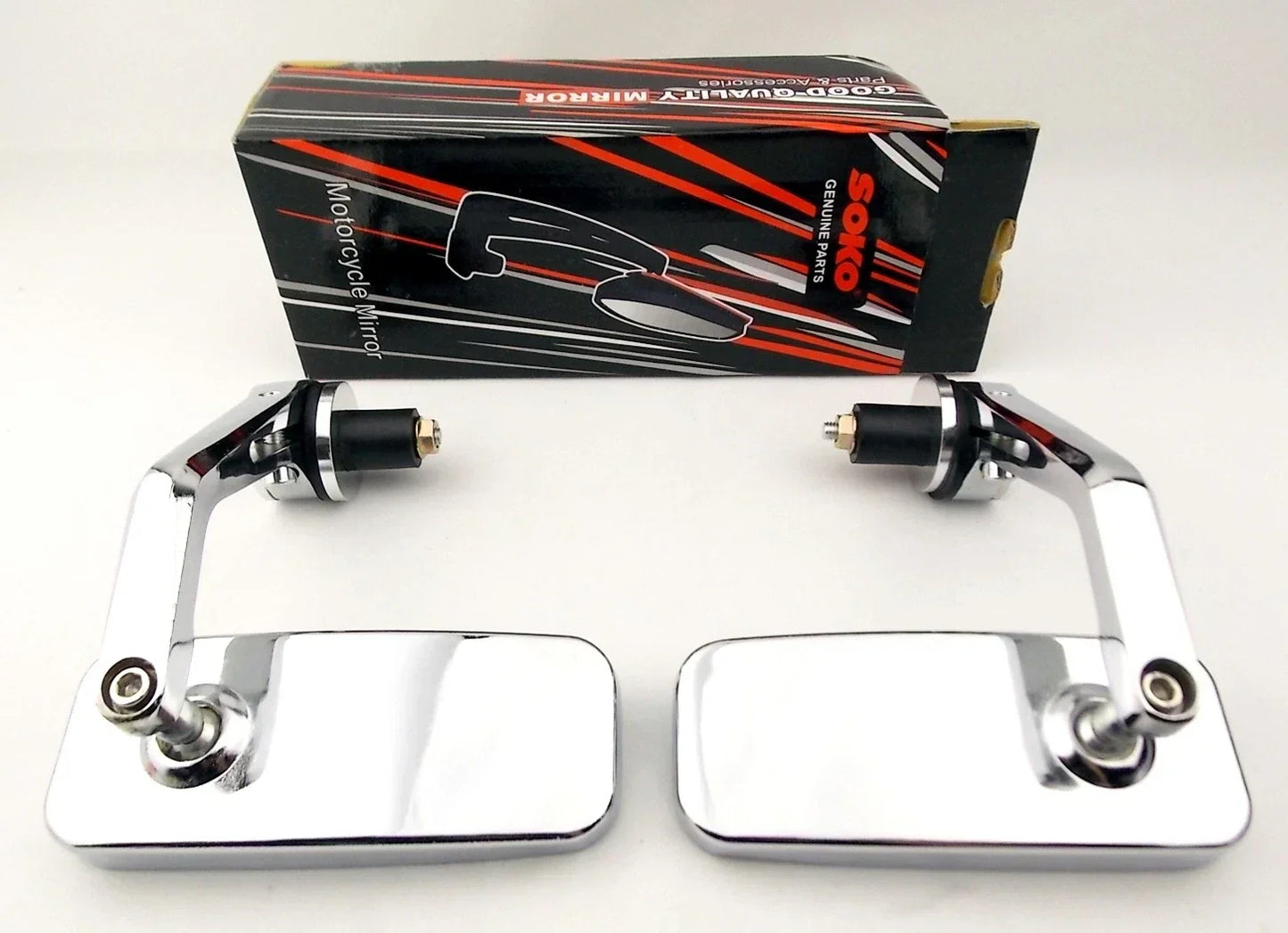 7/8" Chrome Handle Bar End Mirrors for Motorcycle Rear View Side Mirror