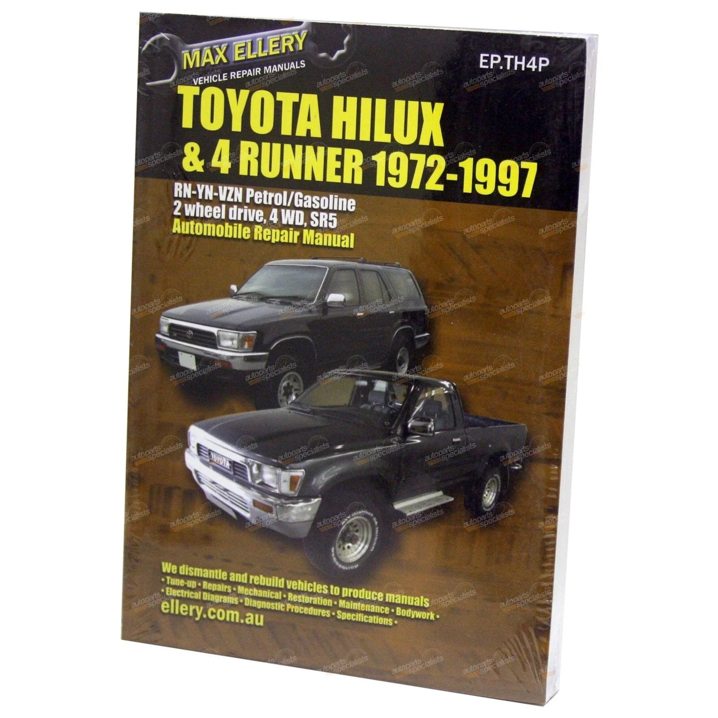 Workshop Manual for Toyota 4Runner Petrol VZN130 RN130 YN60 YN63
