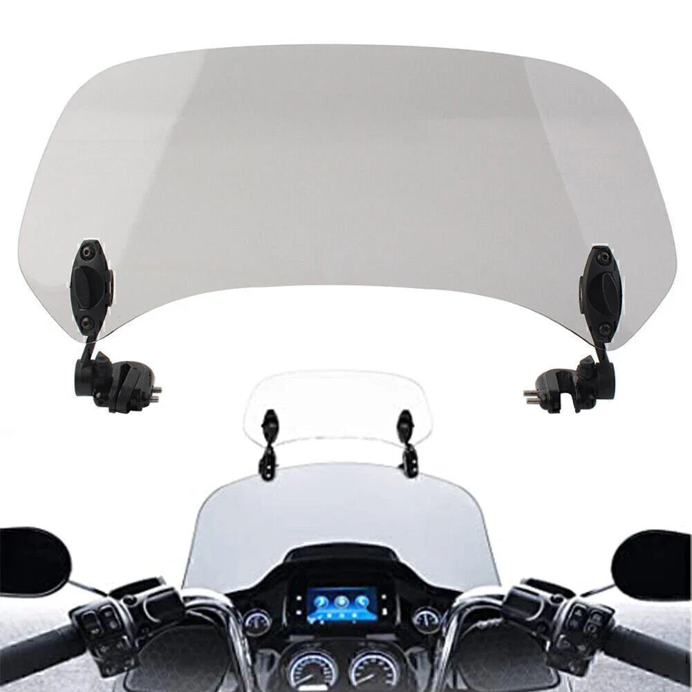 Adjustable Windshield Spoiler Deflector for Motor - Smoke