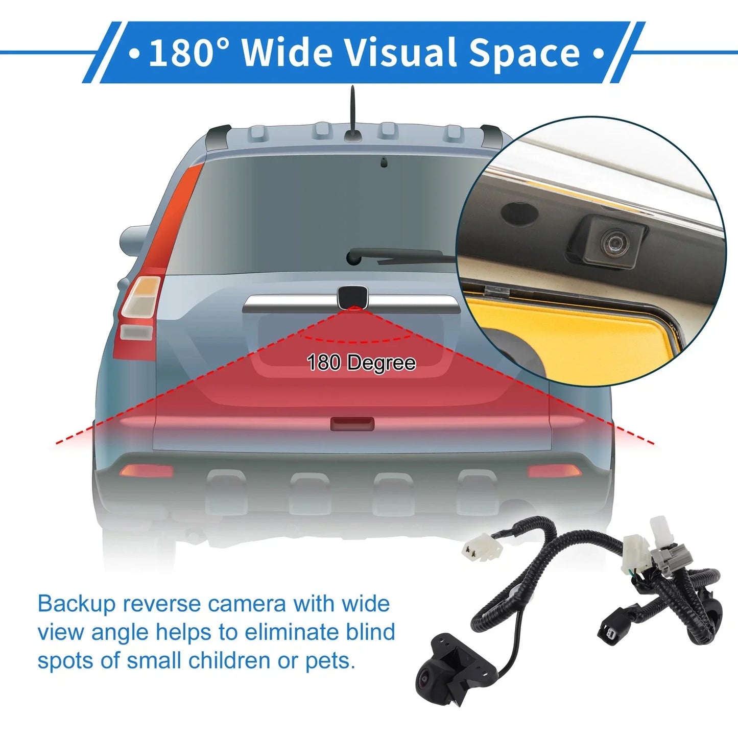 Rear View Camera for Honda Pilot (2012) - Backup Reverse Park Assist 120-180°