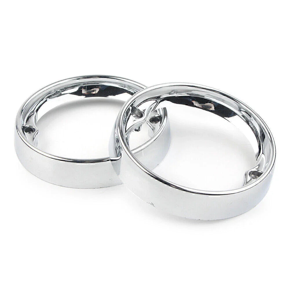 Chrome Deep Dish Turn Signal Bezels for Harley Road King FLHR (1994-2023)